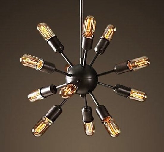 Люстра Loft Industrial Sputnik Chandelier 50 12 Черный в Ульяновске | Loft Concept 