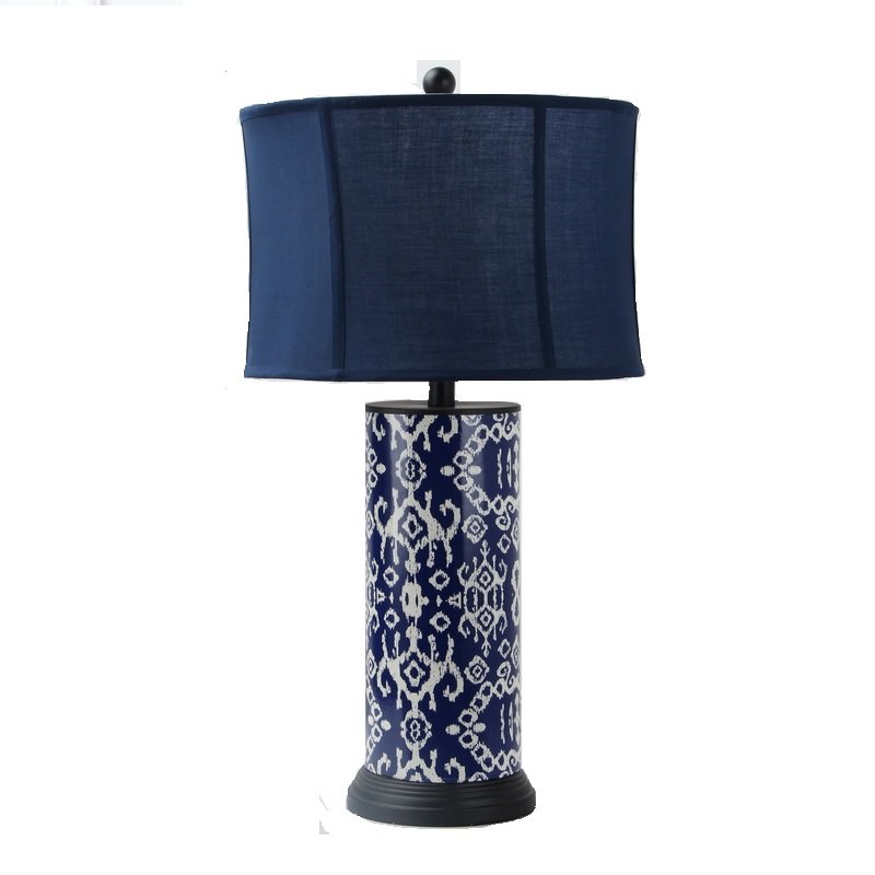 Настольная лампа Deep Blue Table Lamp Синий Белый в Ульяновске | Loft Concept 