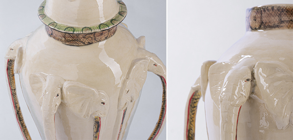 Большая Ваза Safari Elephant Urn Ardmore style - фото №2