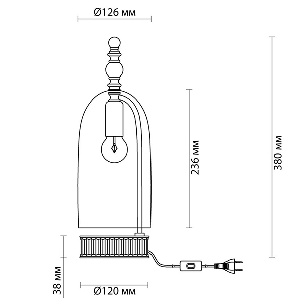 Настольная лампа Glass Dome Bronze в Ульяновске