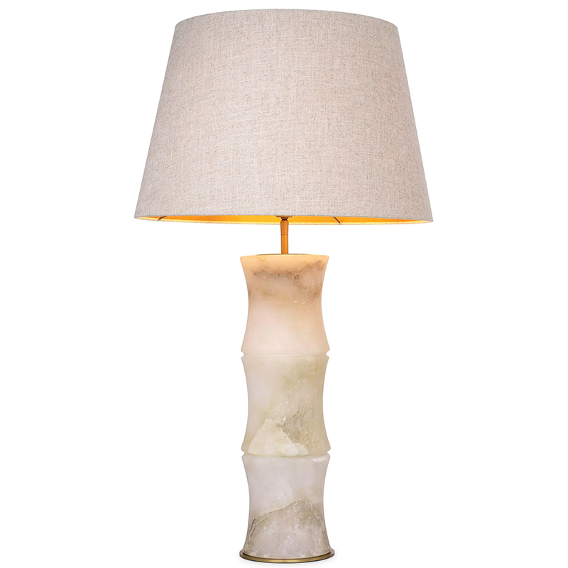 Настольная лампа Eichholtz Table Lamp Bonny Alabaster Латунь Бежевый Бежево-серый в Ульяновске | Loft Concept 