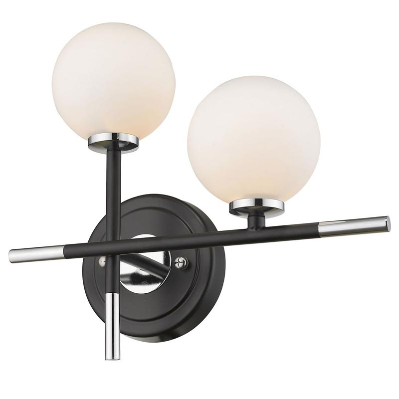 Бра Galant Sconce silver right Серебряный Черный Белое матовое стекло Бра Galant Sconce silver right Серебряный Черный Белое матовое стекло в Ульяновске | Loft Concept