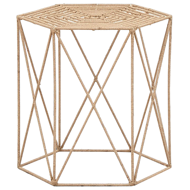 Приставной стол Wicker Alma Side Table Бежевый в Ульяновске | Loft Concept 