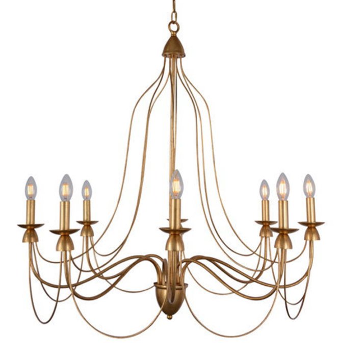 Люстра Wrought Iron Chandelier Золотой в Ульяновске | Loft Concept 