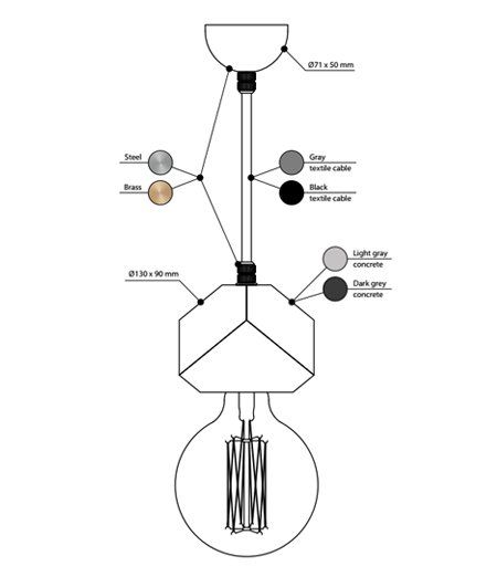 Подвесной светильник BETON MAKT в Ульяновске