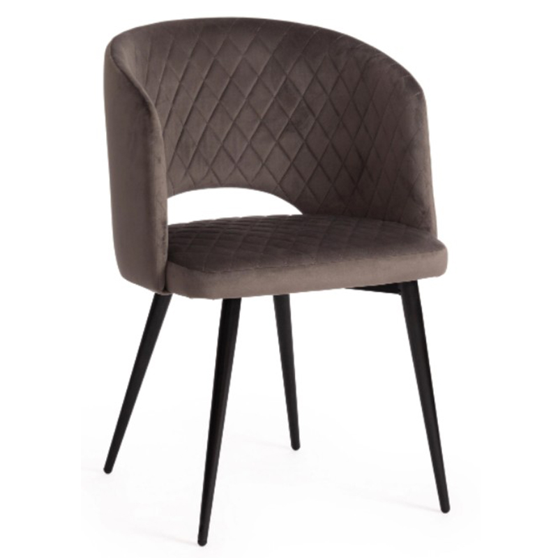 Стул Janice Grey Chair Серый (Gray) Черный в Ульяновске | Loft Concept 