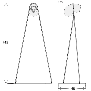 Торшер White glass trap floor lamp в Ульяновске