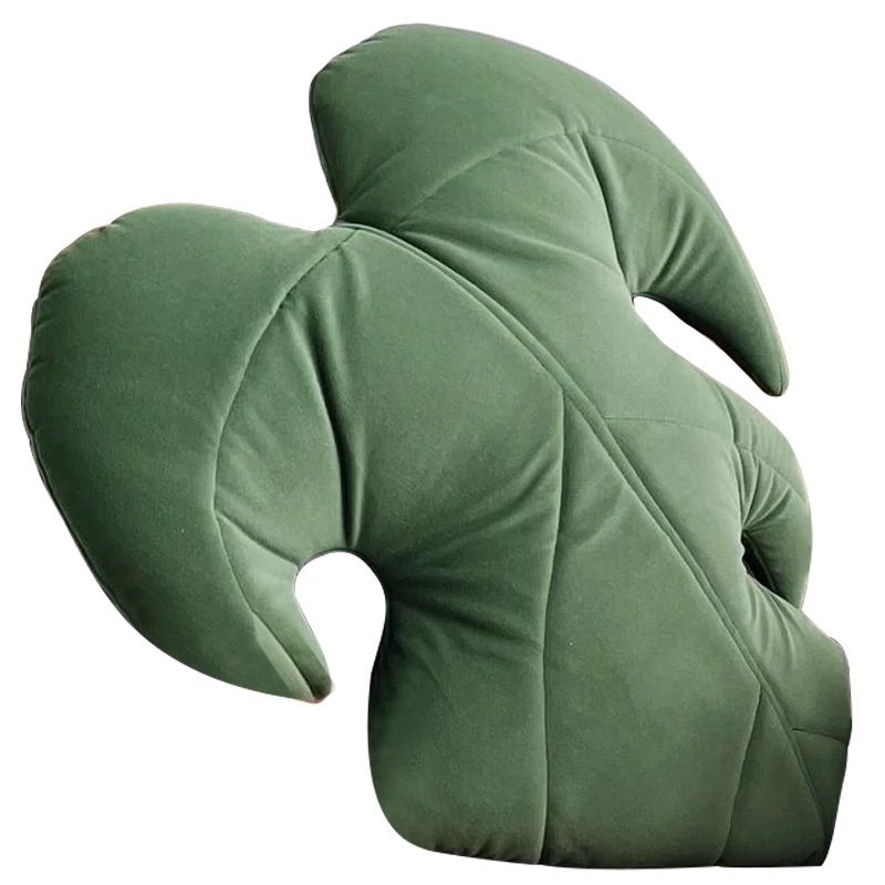 Декоративная подушка Botanical Cushion Monstera Зеленый в Ульяновске | Loft Concept 