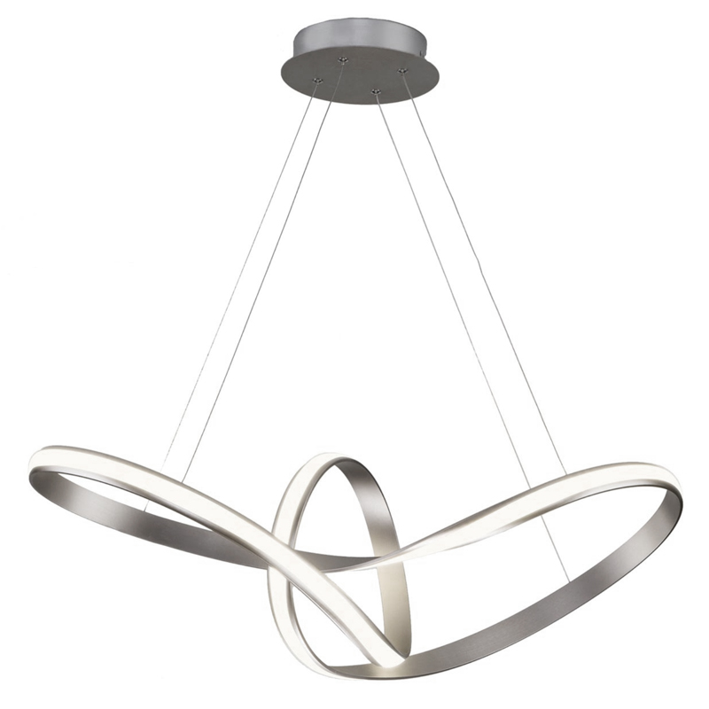 Люстра Mobius Strip Silver Chandelier Никель Сатин в Ульяновске | Loft Concept 