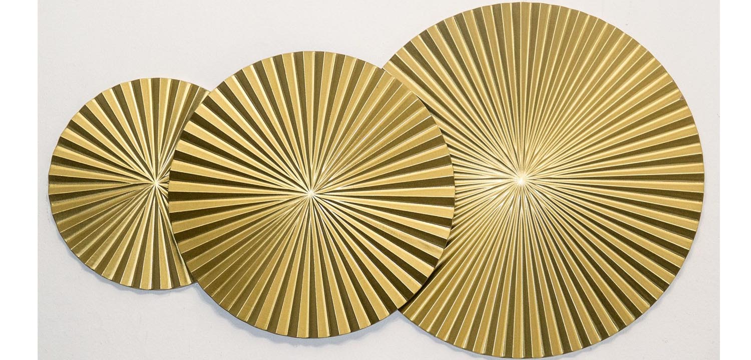 Арт-объект Apollo Gold Wall Plaque Disc 3 - фото