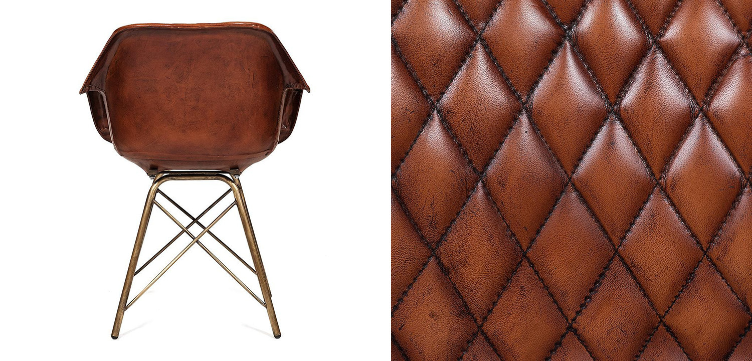 Кресло Leather Industrial armchair - фото №1