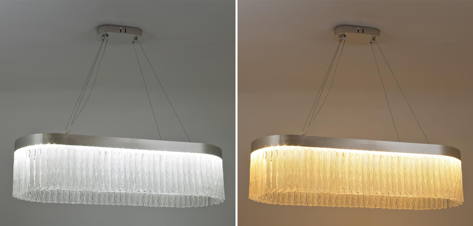 Овальная Светодиодная Люстра Harrison Chrome - фото №1