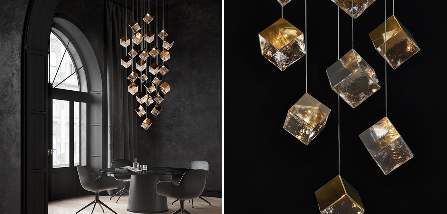 Люстра Pyrite Gold 26 Rectangle - фото