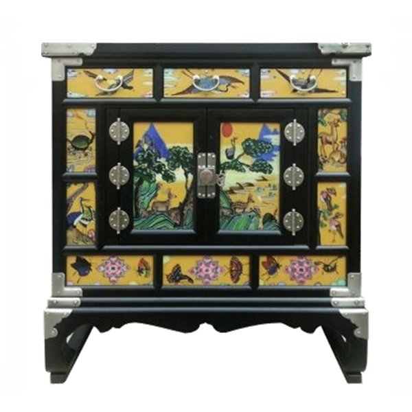 Китайский комод Chinoiserie chest of drawers yellow Желтый Черный в Ульяновске | Loft Concept 