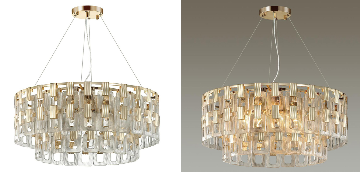 Люстра Ribbed Elements Pendant Round 67 - фото