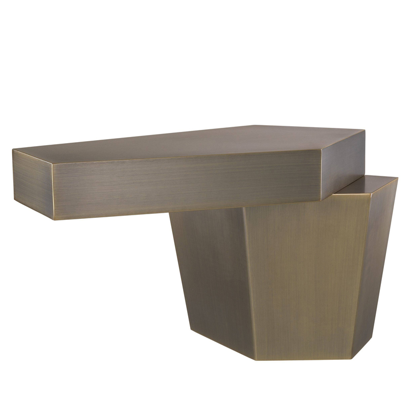 Кофейный стол Eichholtz Coffee Table Calabasas Low brass Латунь Античная полированная в Ульяновске | Loft Concept 