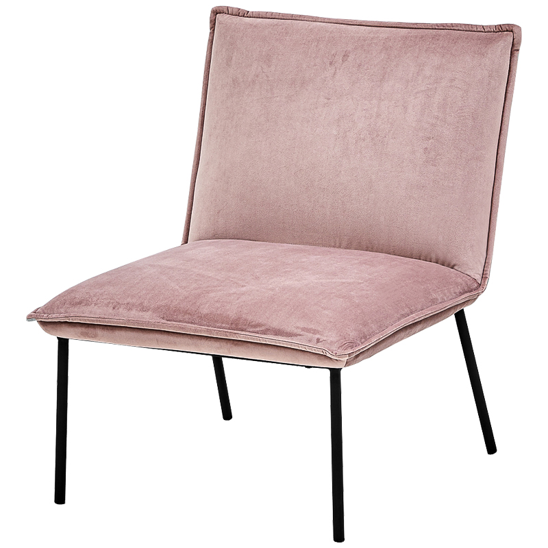 Кресло Corner Armchair Single pink Розовый пастельный Черный в Ульяновске | Loft Concept 