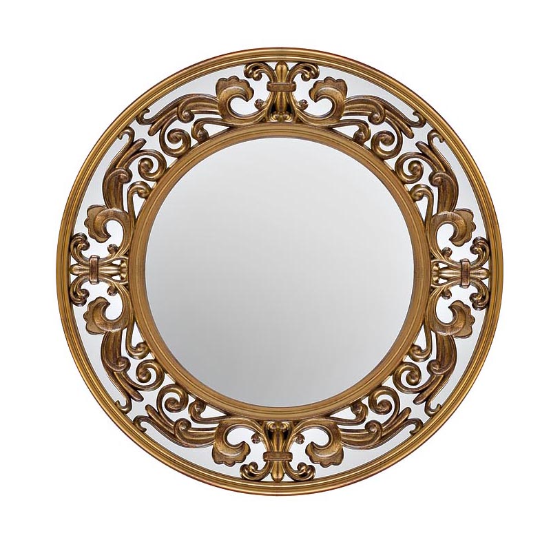 Зеркало Gold Round Mirror Золотой в Ульяновске | Loft Concept 