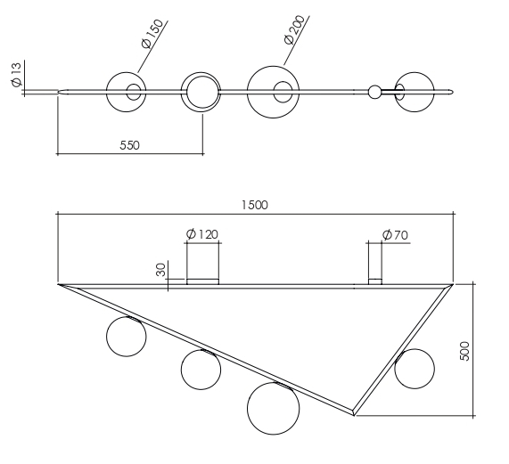 Потолочный светильник Atelier Areti Girlande Ceiling Triangle в Ульяновске