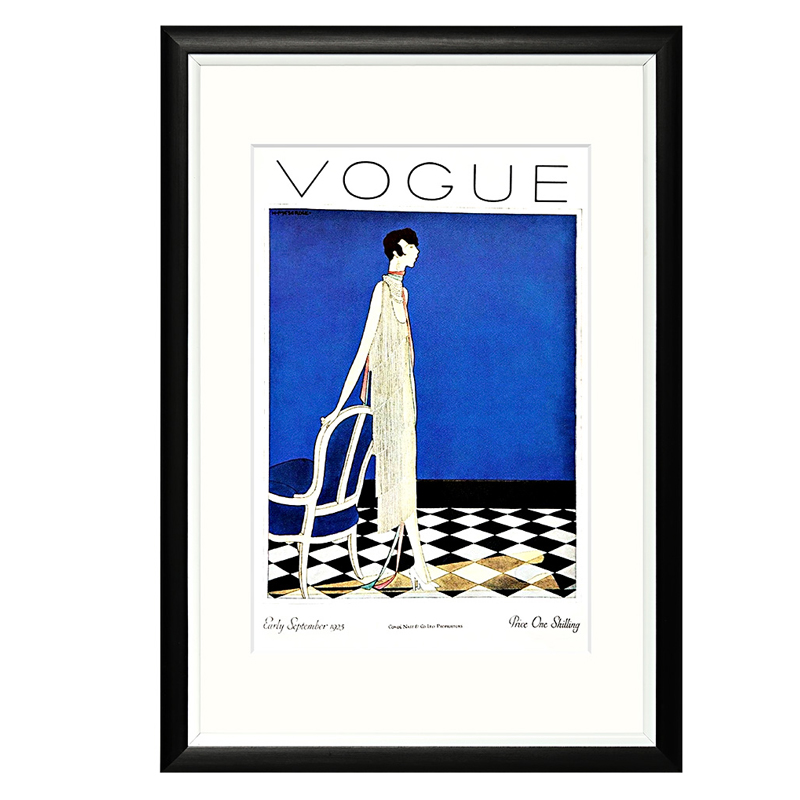 Постер Vogue September 1925 Синий Черный Белый в Ульяновске | Loft Concept 