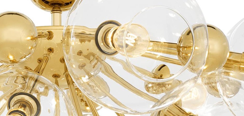 Потолочный светильник Eichholtz Ceiling Lamp Soleil Gold - фото №1