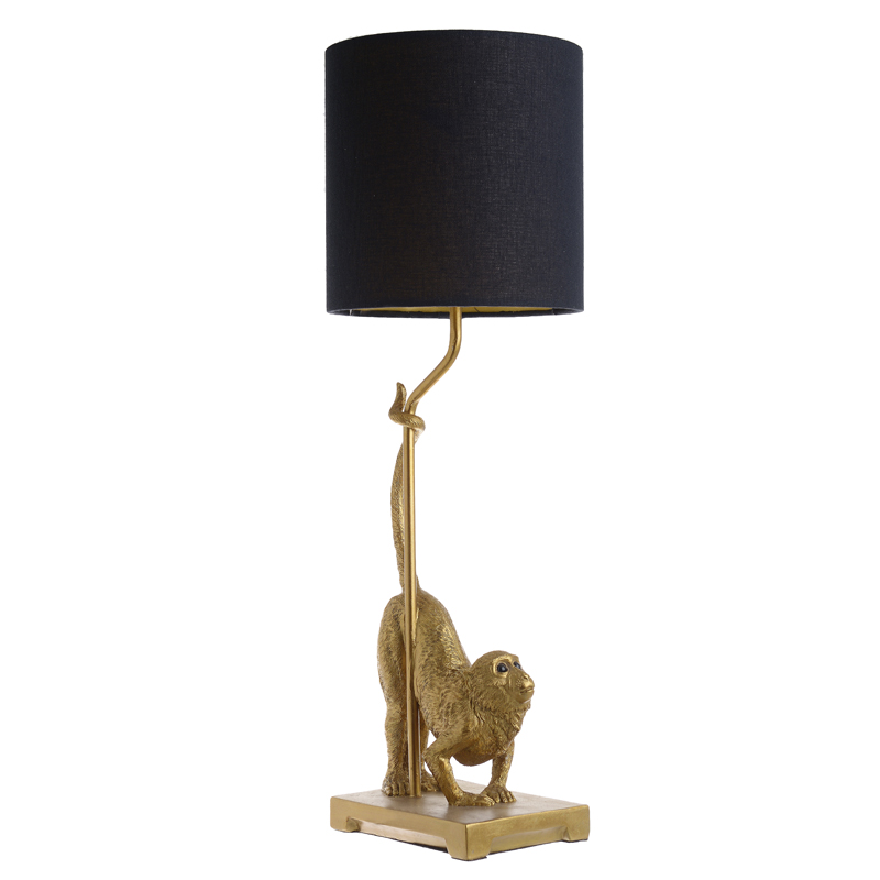 Настольная лампа Curious Monkey Table lamp Золотой Черный в Ульяновске | Loft Concept 