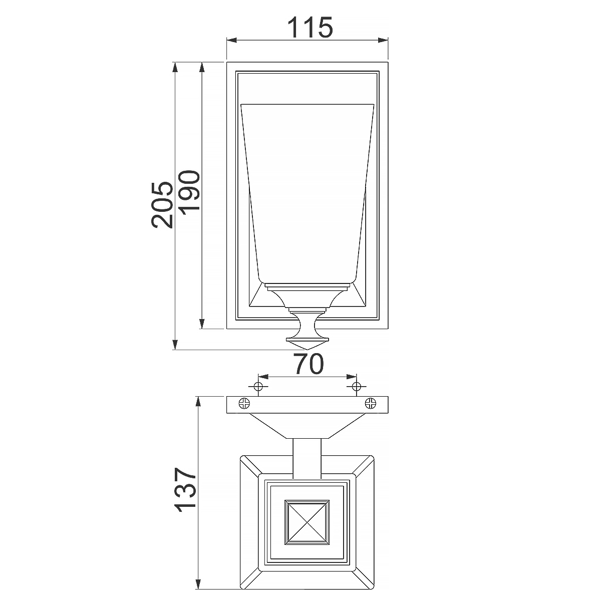 Бра с белым матовым плафоном на прямоугольном основании цвета хром Hinkley в Ульяновске