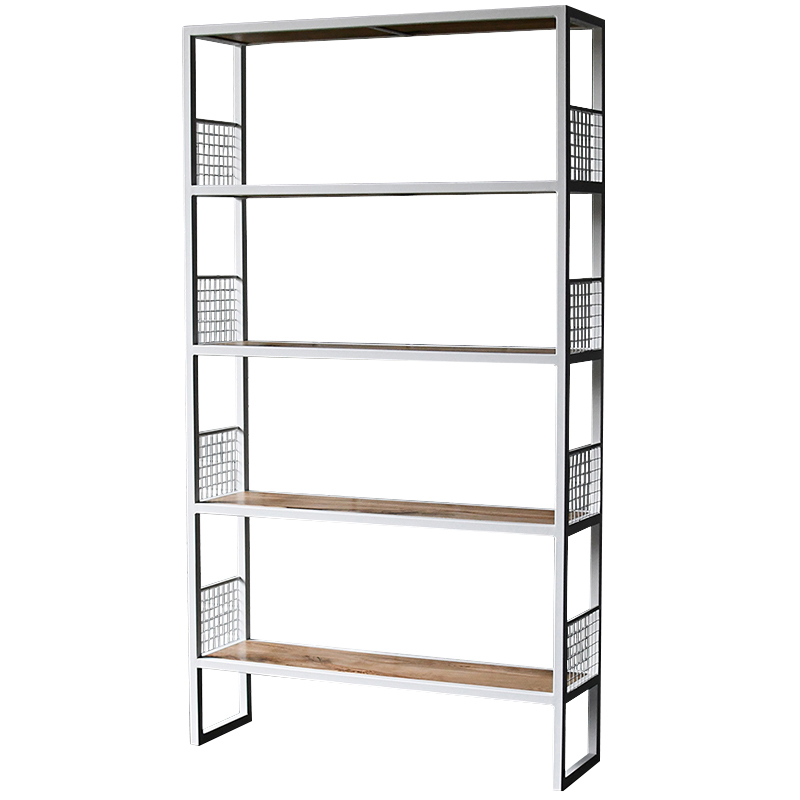 Стеллаж Richie Industrial Metal Rust White Rack Древесина Белый в Ульяновске | Loft Concept 