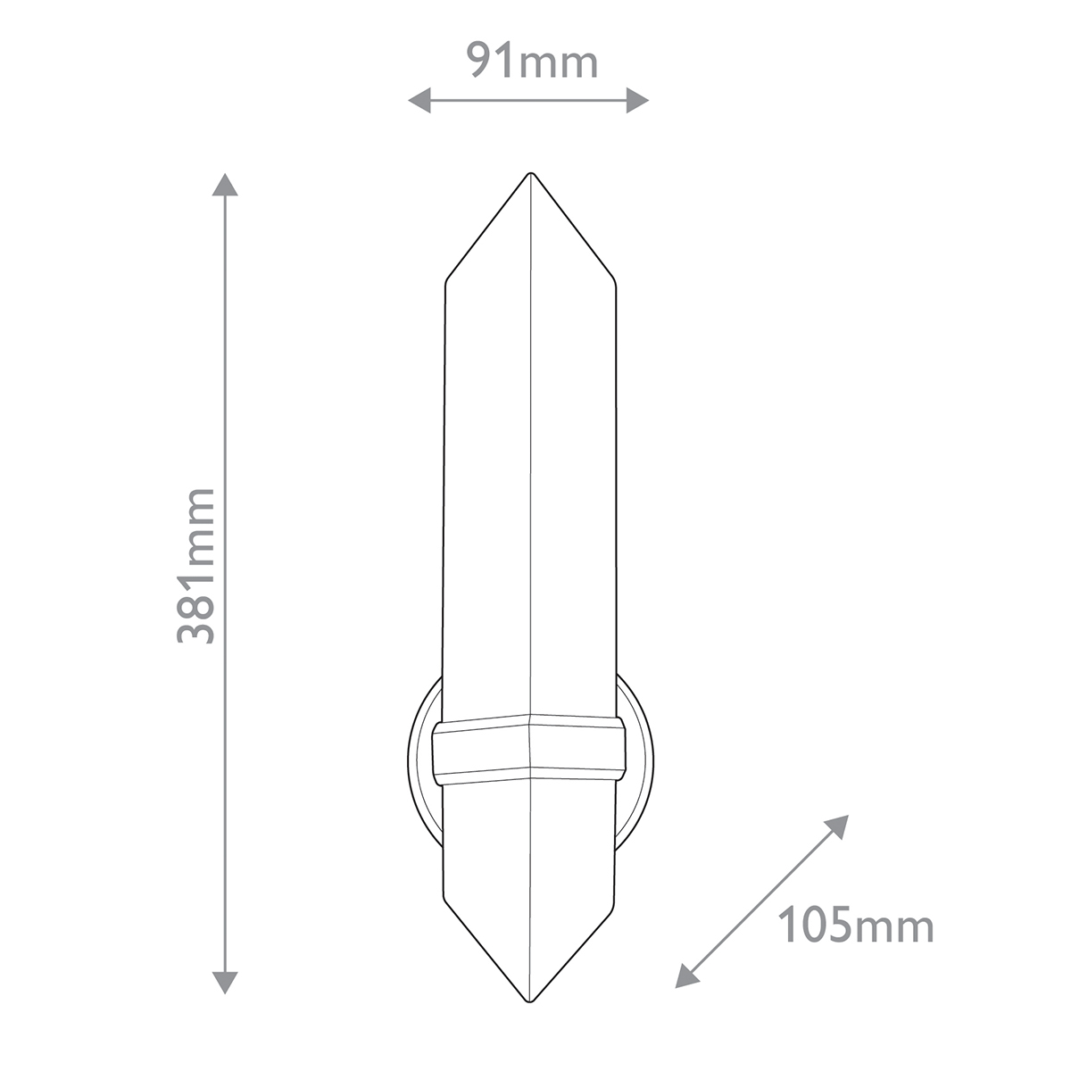 Бра черного цвета металлическое с вертикальным плафоном из алебстра Alora в Ульяновске
