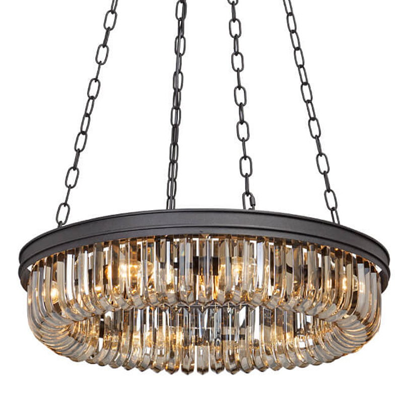 Люстра Retro Frozen Amber Glass Chandelier D 62 Черный в Ульяновске | Loft Concept 