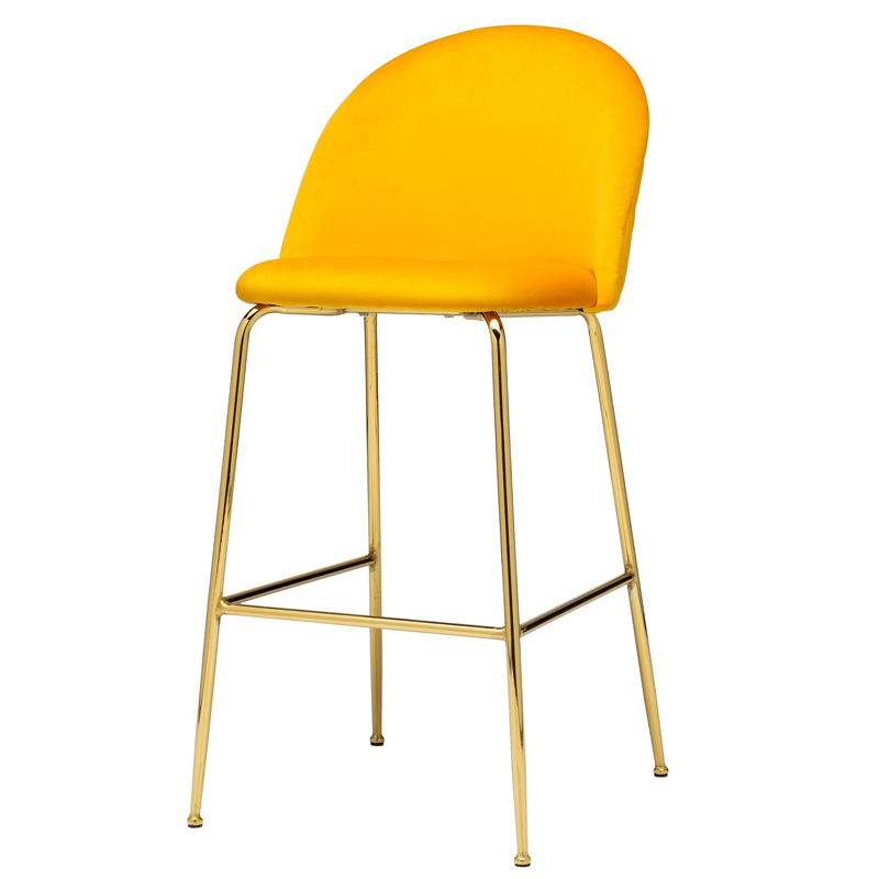 Барный стул Vendramin Bar Stool yellow Желтый Глянцевое золото в Ульяновске | Loft Concept 