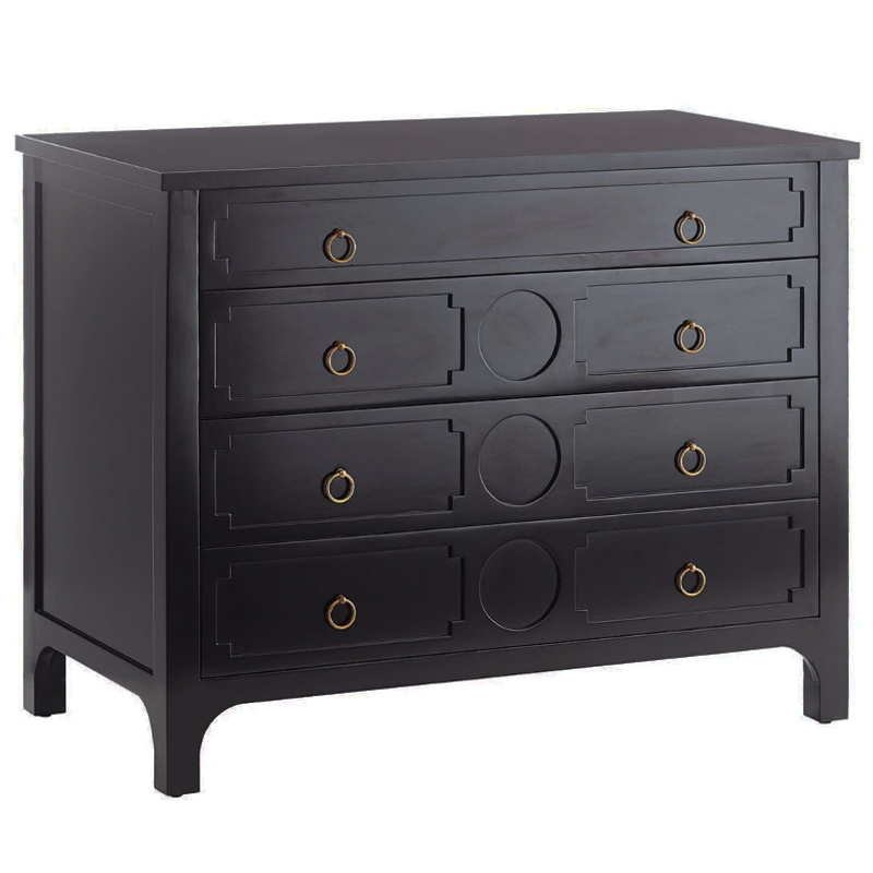 Комод с 4-мя ящиками Lawrence chest of drawers Black Черный Черный в Ульяновске | Loft Concept 