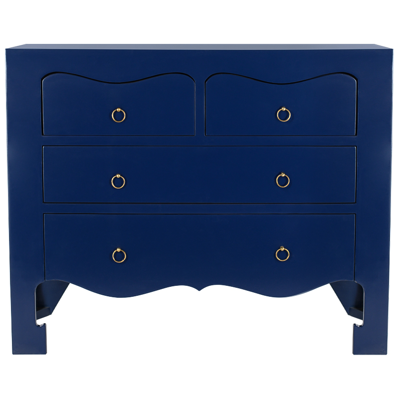 Комод темно-синий L.XV CHEST OF DRAWERS deep blue Темно-синий Золотой в Ульяновске | Loft Concept 