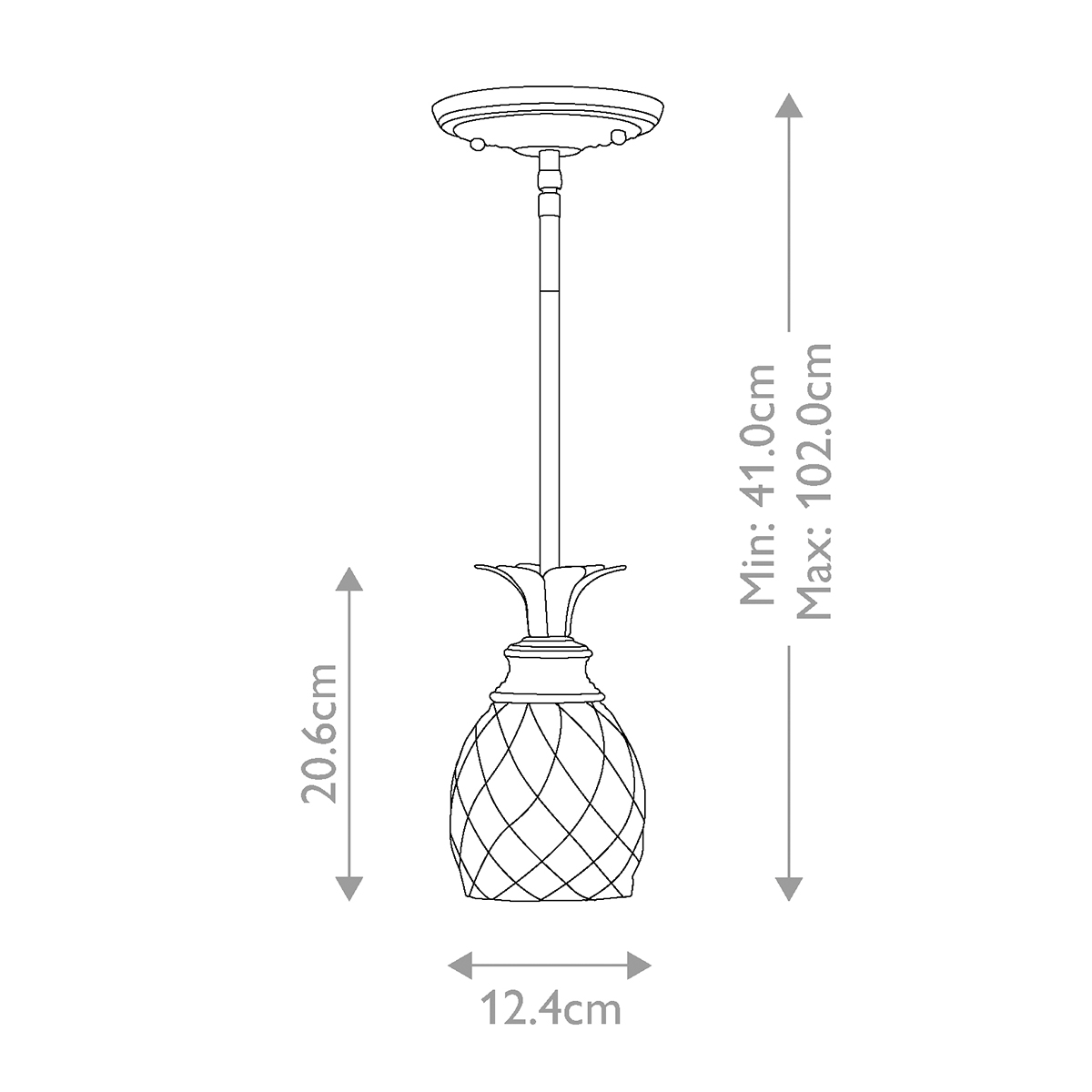 Подвесной светильник цвета латунь с прозрачнымплафоном в форме ананаса Hinkley в Ульяновске