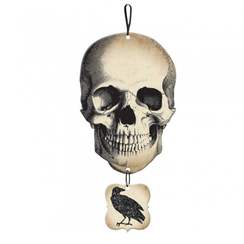 Аксессуар HALLOWEEN Hanging Skull Серый Черный в Ульяновске | Loft Concept 