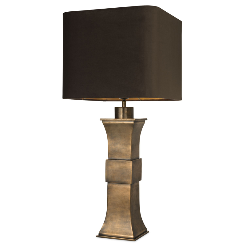 Настольная лампа Eichholtz Table Lamp Avia Латунь Античная полированная Черный в Ульяновске | Loft Concept 