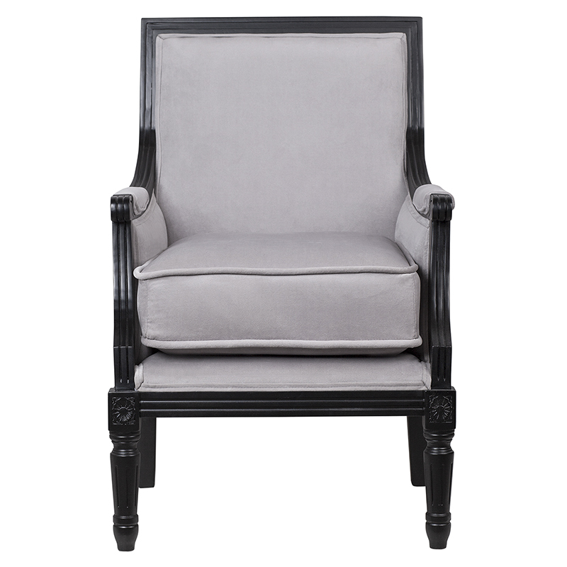 Кресло Harry Armchair black and grey velour Серый Черный в Ульяновске | Loft Concept 