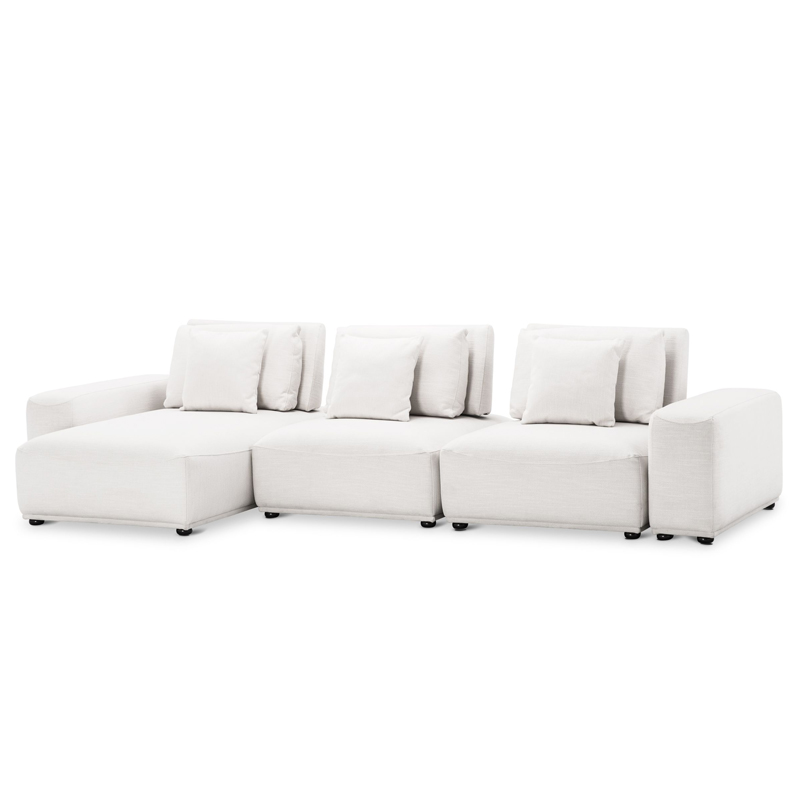 Диван Eichholtz Sofa Mondial Lounge white Белый Черный в Ульяновске | Loft Concept 