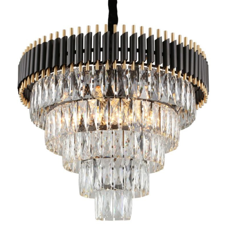 Empire Black Chandelier Crystal D 66 Черный Прозрачное Стекло Золотой в Ульяновске | Loft Concept 