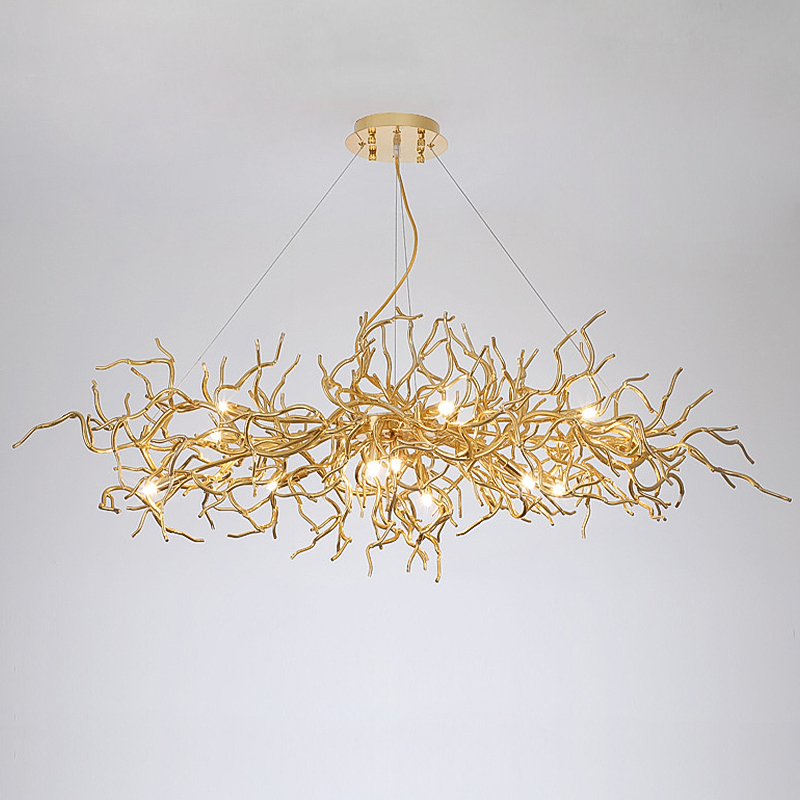 Люстра Felicite Long Gold Branches Chandelier Золотой в Ульяновске | Loft Concept 