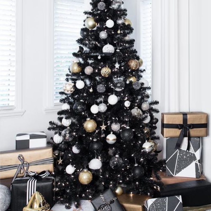 Дизайнерская Ель Christmas Tree Black and Gold Decor Черный Белый Золотой в Ульяновске | Loft Concept 