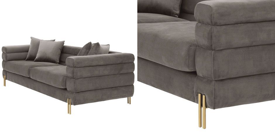 Диван Eichholtz Sofa York grey Диван Eichholtz Sofa York grey - Loft-Concept в Ульяновске