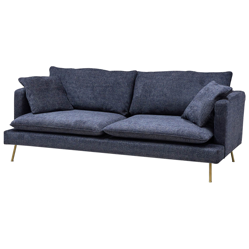 Диван Lambert Sofa Blue Синий Синий Золотой в Ульяновске | Loft Concept 