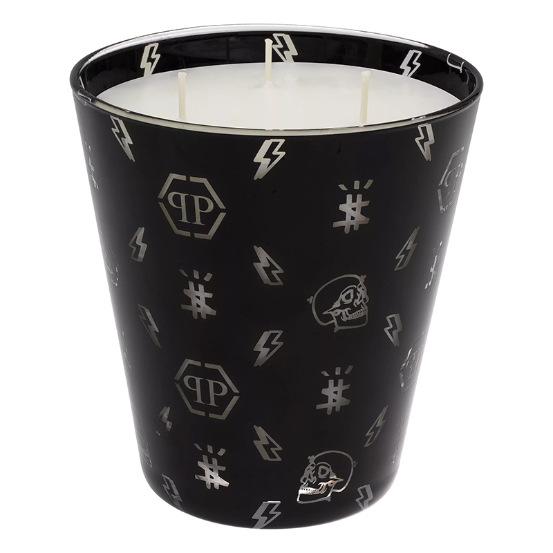 Свеча Philipp Plein Candle Monogram M Черный Белый в Ульяновске | Loft Concept 