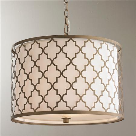 Люстра Contempo Arabesque Convertible Drum Pendant Латунь в Ульяновске | Loft Concept 