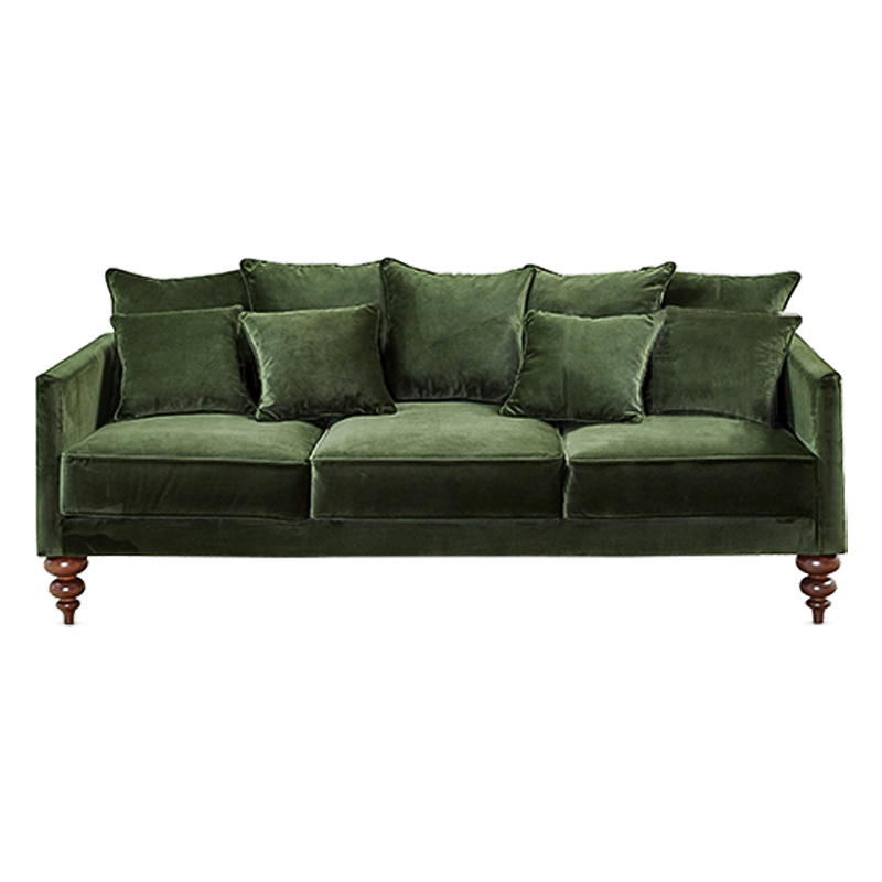 Диван Graceful Details Sofa Green Коричневый Зеленый в Ульяновске | Loft Concept 