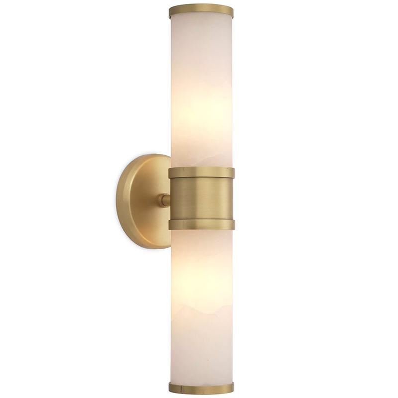 Бра Eichholtz Wall Lamp Claridges Double Латунь Бежевый в Ульяновске | Loft Concept 