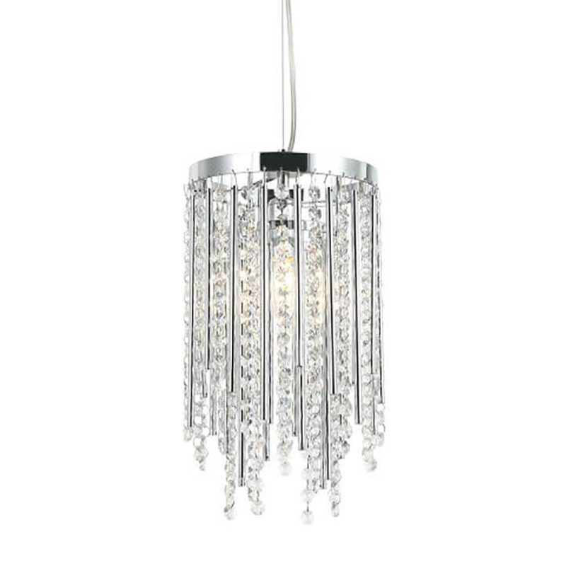 Подвесной светильник Crystal Wind Chimes Chrome Hanging Lamp Хром Прозрачный в Ульяновске | Loft Concept 