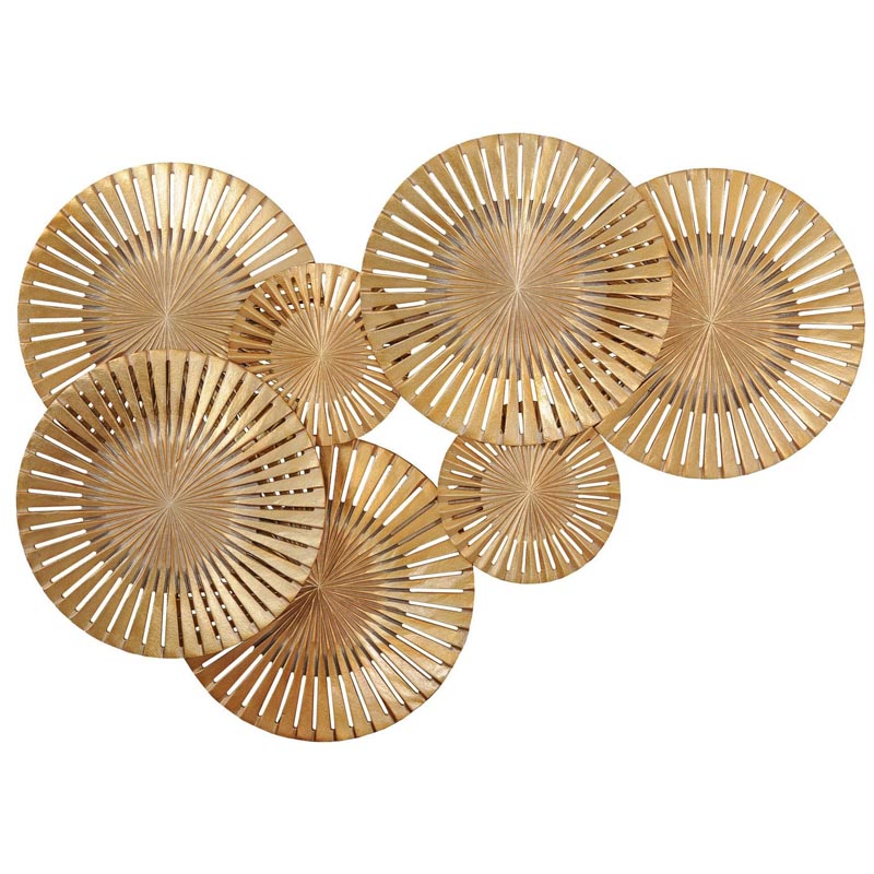 Арт-объект Apollo Gold Wall Plaque Disc gap 7 Золотой в Ульяновске | Loft Concept 