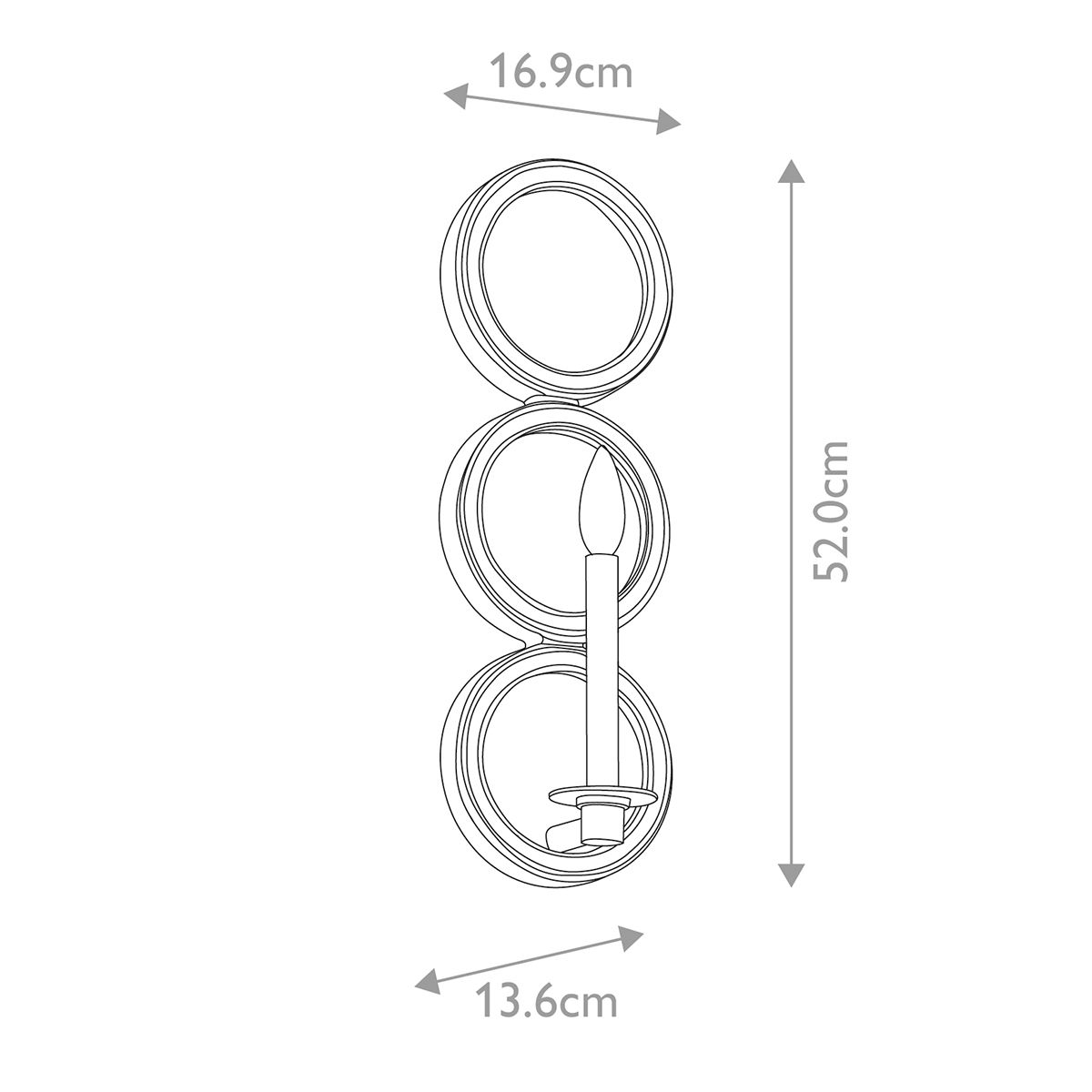 Бра в виде трех круглых зеркал Kichler в Ульяновске
